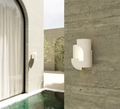 Applique d'extérieur, Soul Story 2 outdoor, blanc, IP64, LED, dim, 2700K, 250 lm, L20,5cm, H29,7cm - DCW éditions Paris