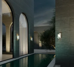 Applique d'extérieur, Soul Story 2 outdoor, blanc, IP64, LED, dim, 2700K, 250 lm, L20,5cm, H29,7cm - DCW éditions Paris