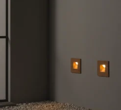 Applique d'extérieur, Square, terracotta, IP65, LED, 2700K, 250 lm, L16,5cm, H16,5cm - Toscot