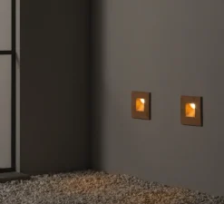 Applique d'extérieur, Square, terracotta, IP65, LED, 3000K, 270 lm, L16,5cm, H16,5cm - Toscot