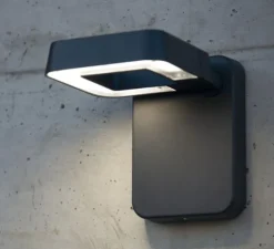 Applique d'extérieur, Square N° 1, Gris noir, IP65, LED, 2700K, 2716 lm, L22,6cm, H25,9cm - Roger Pradier