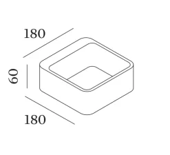 Applique d'extérieur, Tape 1.0, gris anthracite, IP65, LED, 3000K, 420lm, L18cm, H6cm - Wever&Ducré