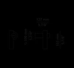 Applique d'extérieur, Tik A-4090X, gris, IP65, LED, 3000K, 300 lm, Ø3,5cm, H15,5cm - Estiluz