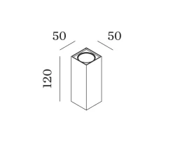 Applique d'extérieur, Train 2.0, blanc, IP65, LED, 3000K, 2x280lm, L5cm, H12cm - Wever&Ducré