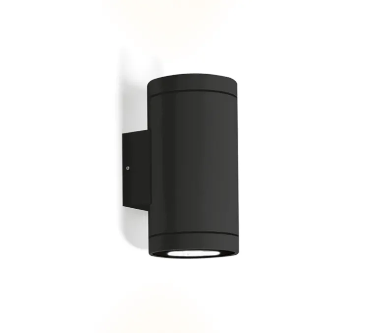 Applique d'extérieur, Tube 2.0 PAR16, noir, IP65, Ø8cm, H15,2cm - Wever&Ducré