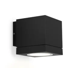 Applique d'extérieur, Tube carré 1.0, noir, IP65, LED, dim, 3000K, 630 lm, Ø7,9cm, H8,2cm - Wever&Ducré