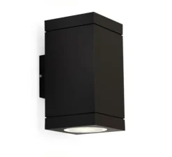 Applique d'extérieur, Tube carré 2.0, noir, IP65, LED, dim, 3000K, 1260 lm, L7,9cm, H15cm - Wever&Ducré