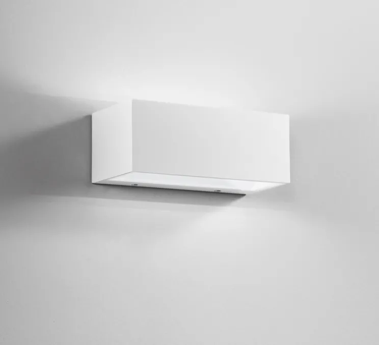 Applique d'extérieur, Twin M, blanc, IP54, LED, 3000-4000K, 2150 lm, L22cm, H8,5cm - Nedgis