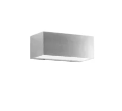 Applique d'extérieur, Twin M, nickel, IP54, LED, 3000-4000K, 2150 lm, L22cm, H8,5cm - Nedgis