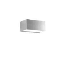 Applique d'extérieur, Twin S, nickel, IP54, LED, 3000-4000K, 1500 lm, L14cm, H6,5cm - Nedgis
