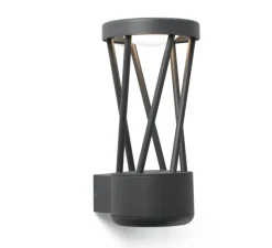 Applique d'extérieur, TWIST, gris, IP65, LED, 3000K, 350lm, L14cm, H30cm - Faro