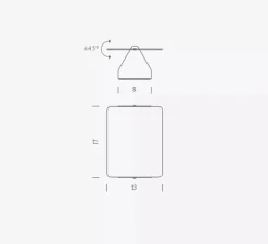 Applique d'extérieur, Volet Pivotant, simple, outdoor, réédition Charlotte Perriand, bleu, IP55, LED, dim, 3000K, 235 lm, L13cm, H17cm - Nemo Lighting