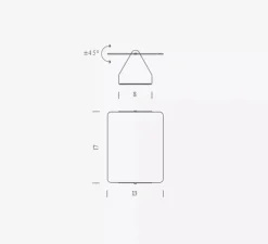 Applique d'extérieur, Volet Pivotant, simple, outdoor, réédition Charlotte Perriand, rouge, IP55, LED, dim, 3000K, 235 lm, L13cm, H17cm - Nemo Lighting