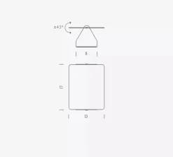 Applique d'extérieur, Volet Pivotant, simple, outdoor, réédition Charlotte Perriand, jaune, IP55, LED, dim, 3000K, 235 lm, L13cm, H17cm - Nemo Lighting