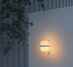 Applique d'extérieur, Wally Cesta, gris clair, IP65, Ø33cm, H36cm - Santa & Cole