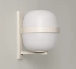 Applique d'extérieur, Wally Cesta, gris clair, IP65, Ø33cm, H36cm - Santa & Cole