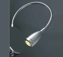 Applique en saillie, liseuse, interrupteur, Loke, chrome, LED, 3000k,150lm, L32cm, Ø3cm - Faro