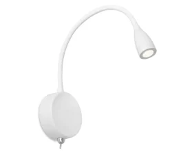 Applique en saillie, liseuse, interrupteur, Loke, blanc, LED, 3000K, 150lm, L20cm, H3cm - Faro