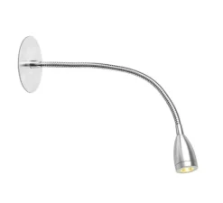 Applique encastrée, liseuse, Loke, chrome, LED, 3000K, 150lm, L30cm, H3cm - Faro