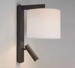 Applique et liseuse, Ravello, bronze, blanc, LED, 2700K, 111lm + E27, Double interrupteur, L20cm, H35cm - Astro