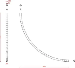 Applique et plafonnier, Tratti 566.72, nylon naturel, nickel opaque, IP40, LED, dim, 2700K, 1950 lm, L5cm, H140cm - Tooy