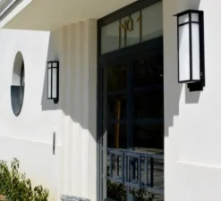 Applique extérieur, Corvus 560, noir, IP44, LED, 2700K, 2400lm, L26cm, H56cm - Raphaël Armand