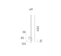 Applique, Finlin 1.0, noir, LED, 3000K, 380lm, L62cm, H2,6cm - Wever & Ducré