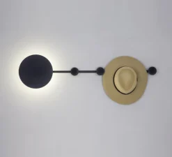 Applique, Han, portemanteau, noir, LED, 500lm, 3000k, L101cm, H25cm - Faro