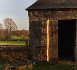 Applique, In the Tube 360°, gold, mesh, LED, 2700k, 18W, IP65, L160cm, Ø7cm - DCW Editions