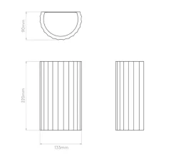 Applique, Kymi 220, plâtre, blanc, LED, L13,3cm, H22cm - Astro