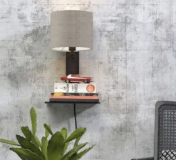 Applique, Liseuse, Andes, gris, L25cm, H36cm - Good&Mojo