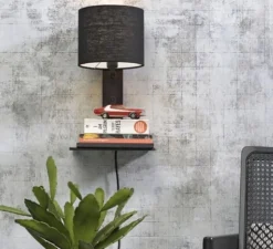 Applique, Liseuse, Andes, noir, L25cm, H36cm - Good&Mojo