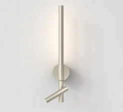 Applique, liseuse, Baton, nickel, LED, 2700K, 191+90 lm, L9cm, H50,8cm - Astro