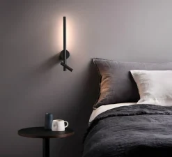 Applique, liseuse, Baton, noir mat, LED, 2700K, 191+90 lm, L9cm, H50,8cm - Astro