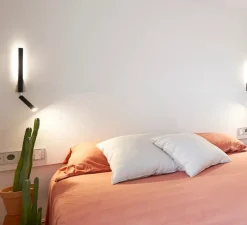 Applique, liseuse, Canut A-3571, noir, LED, 3000K, 500 lm, L2,5cm, H46cm - Estiluz