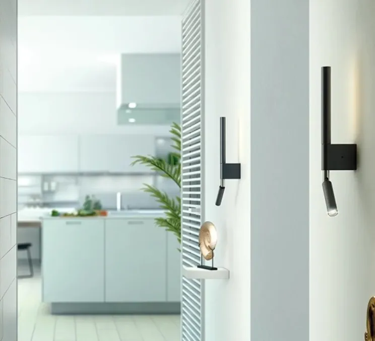 Applique, liseuse, Canut A-3571, noir, LED, 3000K, 500 lm, L2,5cm, H46cm - Estiluz