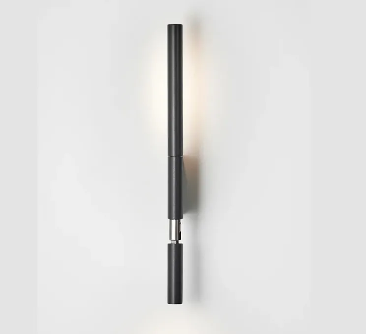 Applique, liseuse, Canut A-3571, noir, LED, 3000K, 500 lm, L2,5cm, H46cm - Estiluz