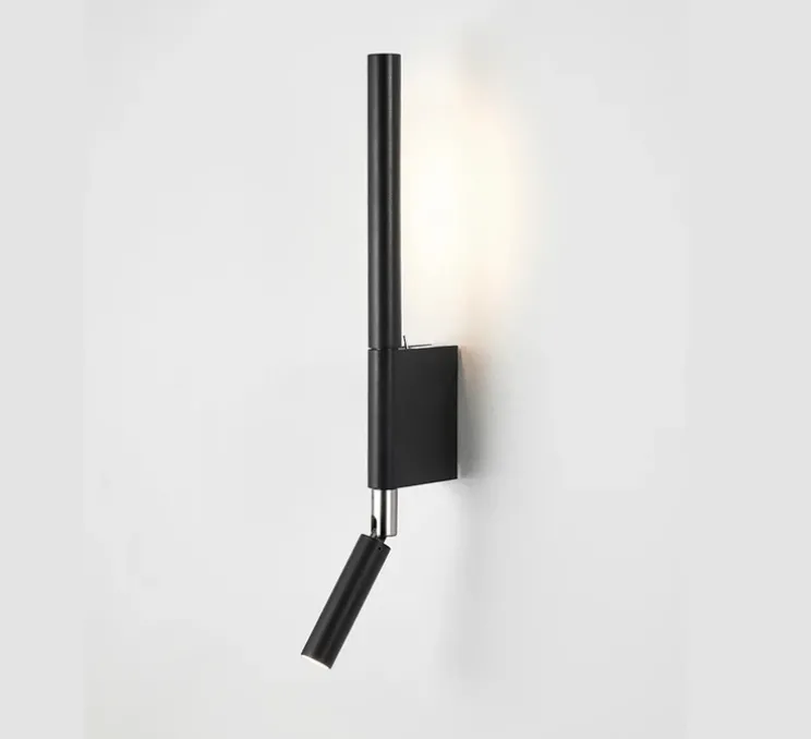 Applique, liseuse, Canut A-3571, noir, LED, 3000K, 500 lm, L2,5cm, H46cm - Estiluz