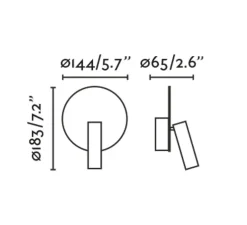 Applique, liseuse, Duas, noir, LED, 2700K, 240 lm, L14,4cm, H18,3cm - Faro