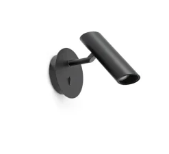 Applique liseuse en saillie, Leo, noir, LED, 2700K, 299 lm, L10cm, H16cm - Faro
