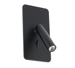 Applique, liseuse, encastrable, SUAU, noir, avec interrupteur, LED, 3000K, 140lm, H17cm, L9,5cm - Faro