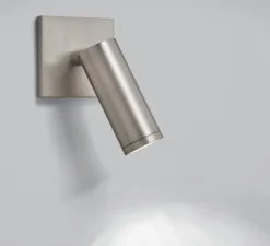 Applique, liseuse encastrable, Asia, nickel mat, LED, 3000K, 145 lm, L6cm, H6cm - MDC