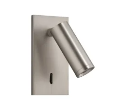 Applique, liseuse encastrable, Asia S, nickel mat, avec interrupteur, LED, 3000K, 145 lm, L6cm, H12cm - MDC