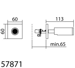 Applique, liseuse encastrable, Asia, laiton mat, LED, 3000K, 145 lm, L6cm, H6cm - MDC