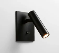 Applique, Liseuse, Enna Square Switched, noir mat, LED, 2700K, 111lm, L11cm, H11cm - Astro Lighting