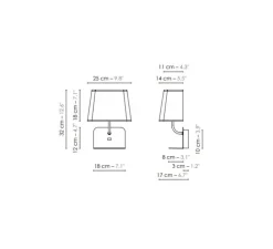 Applique, liseuse, Escale, blanc & noir, L25cm, H32cm - DesignHeure