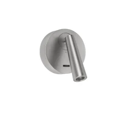 Applique, liseuse, Gamma Round, nickel satiné, LED, 2700K, 137 lm, L10,8cm, H10,5cm - LEDS C4