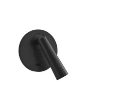 Applique, liseuse, Gamma Round, noir, LED, 2700K, 137 lm, L10,8cm, H10,5cm - LEDS C4