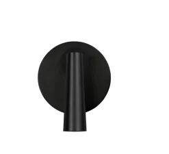 Applique, liseuse, Gamma Round, noir, LED, 2700K, 137 lm, L10,8cm, H10,5cm - LEDS C4