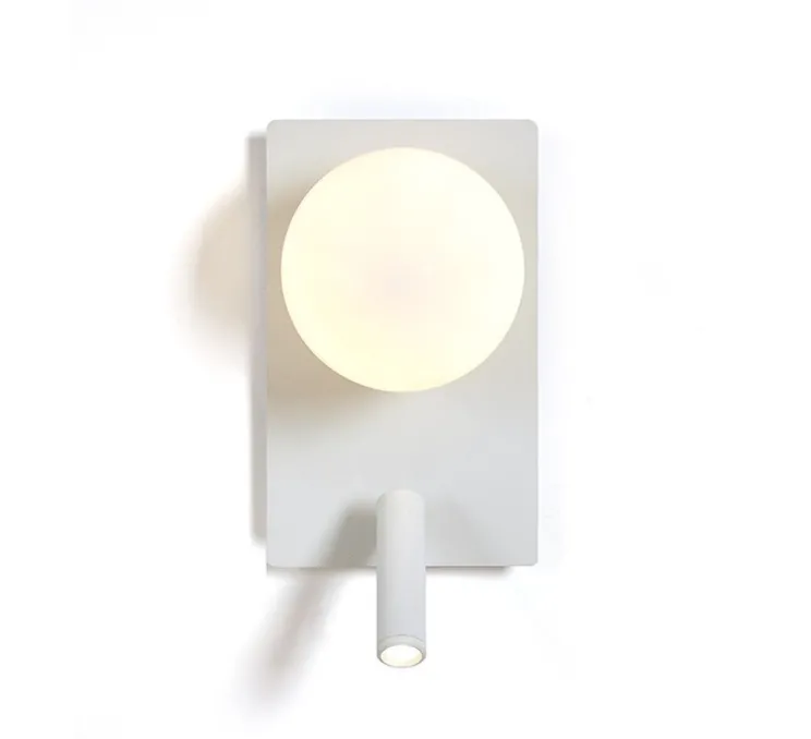 Applique, liseuse, Glos, blanc, L16cm, H28cm - Luxcambra